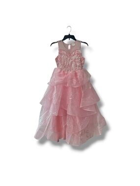 Wicked Glinda Costume Kids M Pink Princess Dress Up Tea Party Play Costume